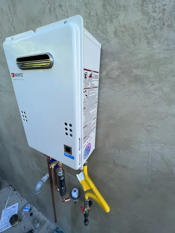 Tankless water heater installation for Vance Jackson homes